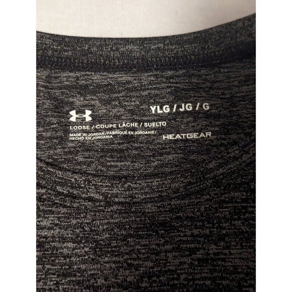 UNDER ARMOUR GIRLS GRAY & PINK ATHLETIC TEE SHIRT SIZE Large - Picture 3 of 8